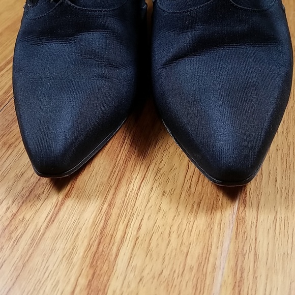 Stuart Weitzman Black Lace Up Oxford Heels 10 - Picture 5 of 8